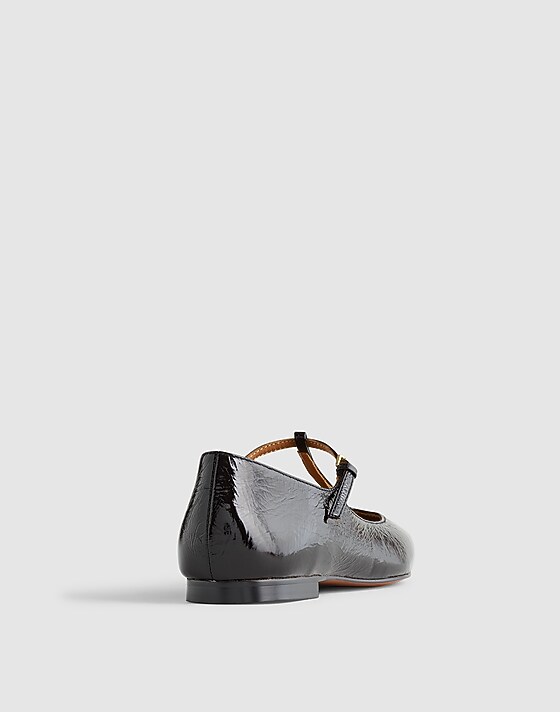Madewell The Mylie T-Strap Flat True Black