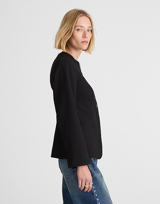 Madewell The Nolita Cutaway Blazer Black