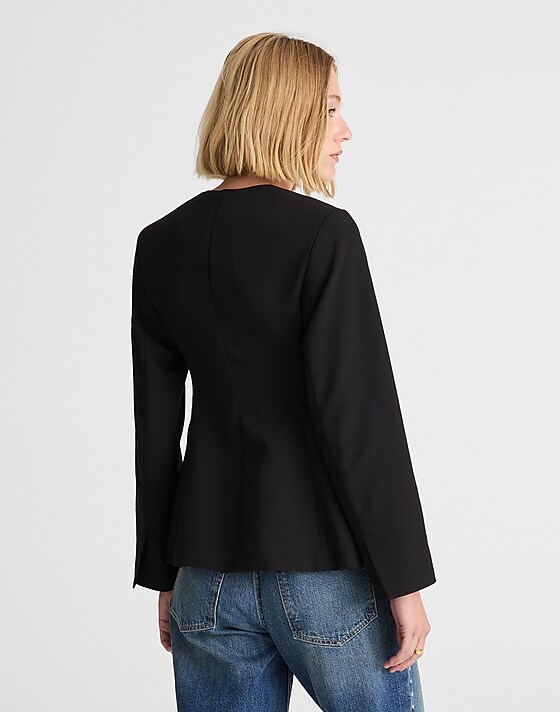Madewell The Nolita Cutaway Blazer Black