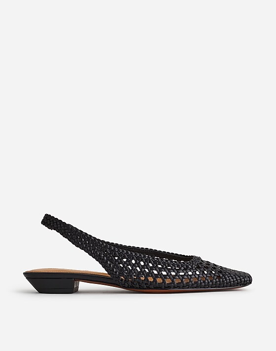 madewell The Ophelia Slingback Flats true black