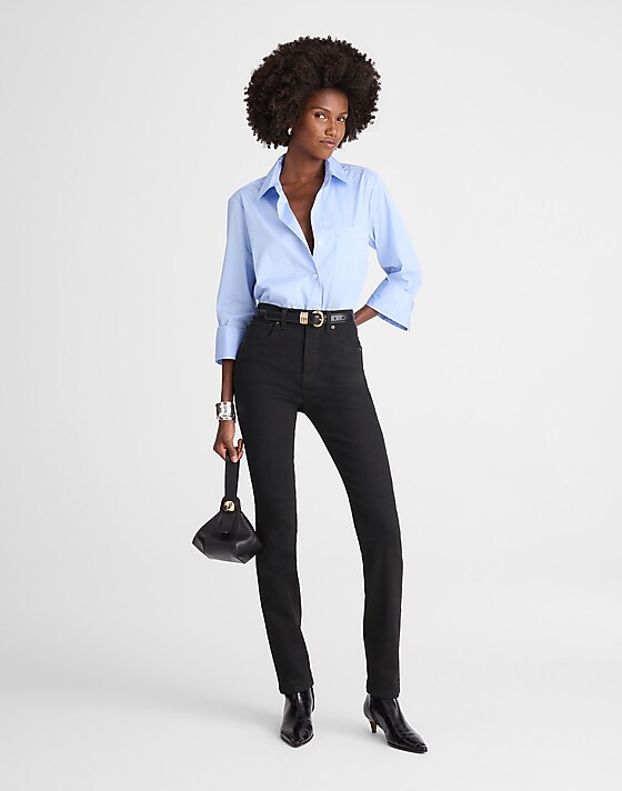 madewell The Pencil Jean black frost