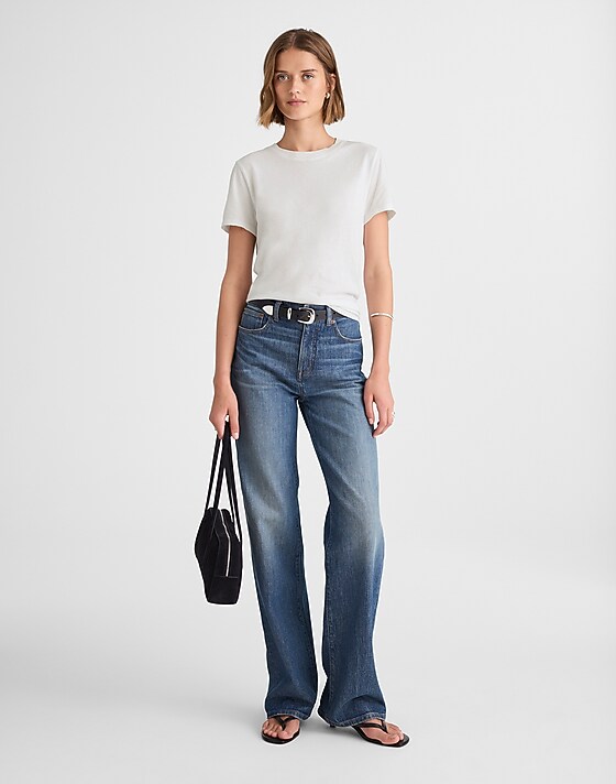 Madewell The Relaxed Tee In Vintage Jersey White