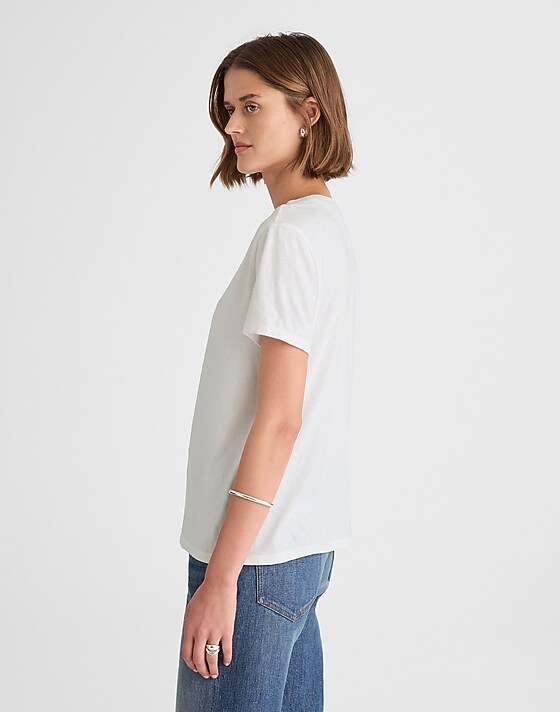 Madewell The Relaxed Tee In Vintage Jersey White
