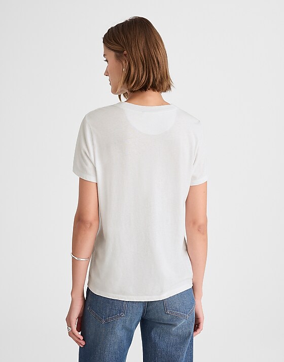 Madewell The Relaxed Tee In Vintage Jersey White