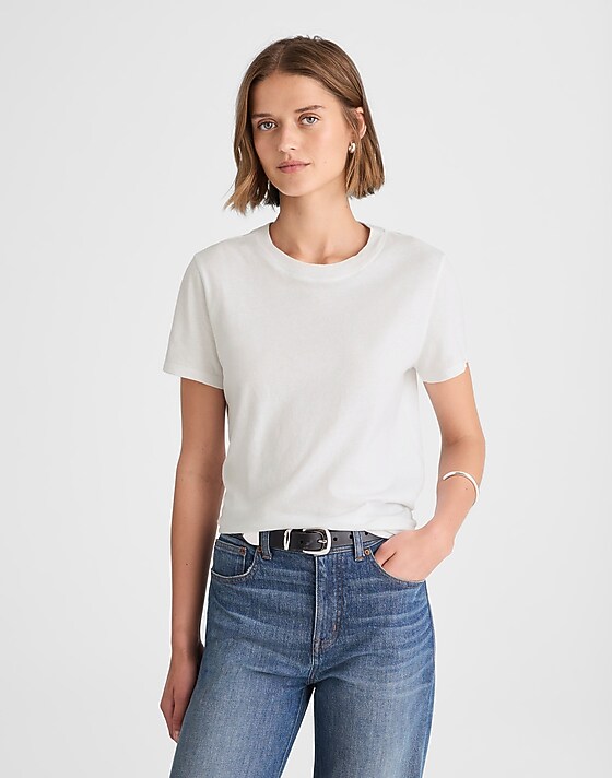 madewell The Relaxed Tee in Vintage Jersey white