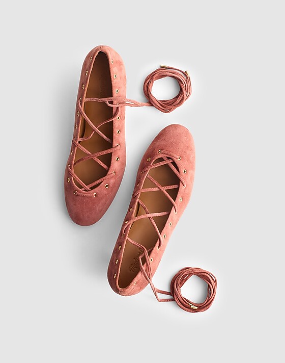Madewell The Remy Lace-Up Pump Rosy Mauve