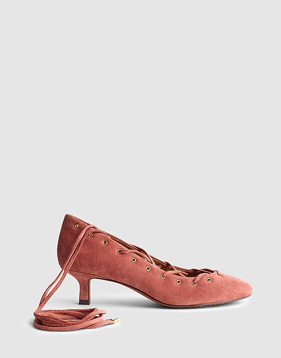 madewell The Remy Lace-Up Pump rosy mauve