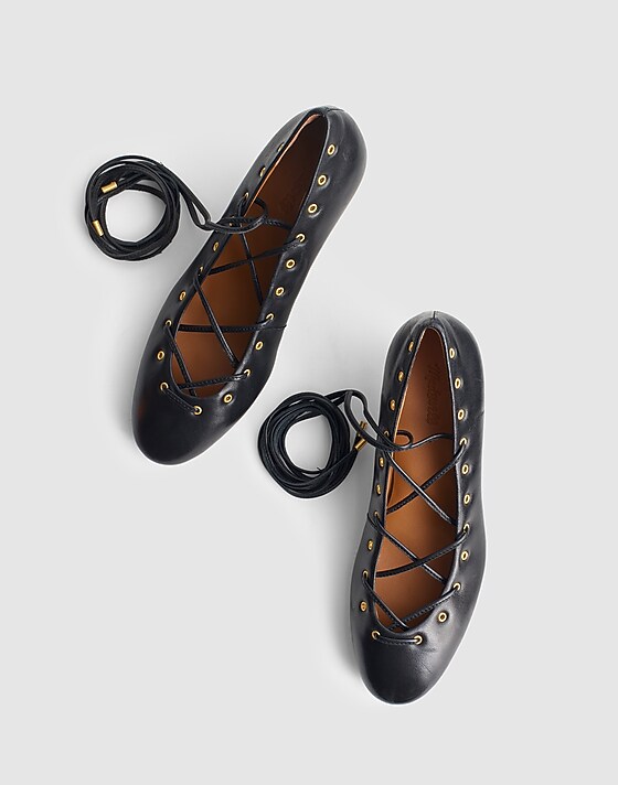 Madewell The Remy Lace-Up Pump True Black