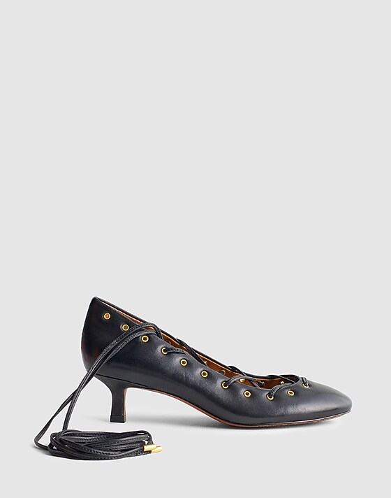 madewell The Remy Lace-Up Pump true black