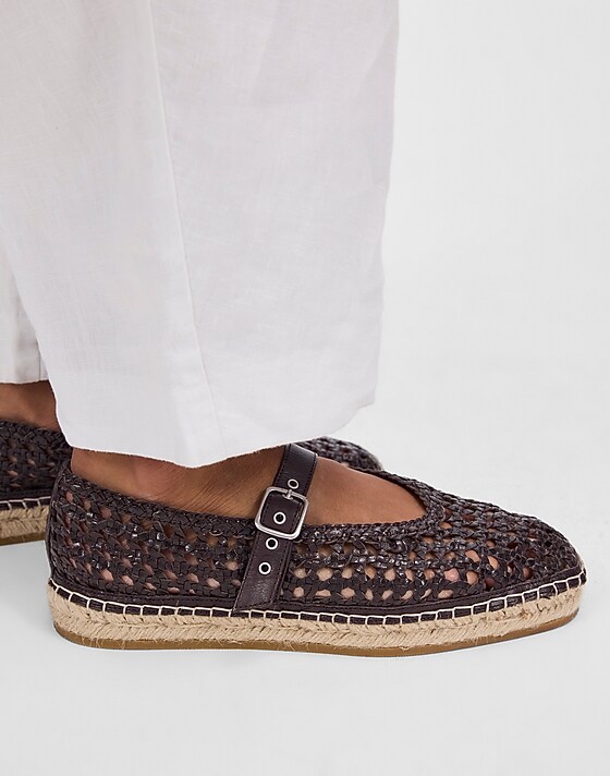 Madewell The Remy Mary Jane Espadrille Dark Carob