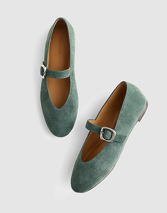 Madewell The Remy Mary Jane Flat Architect Green