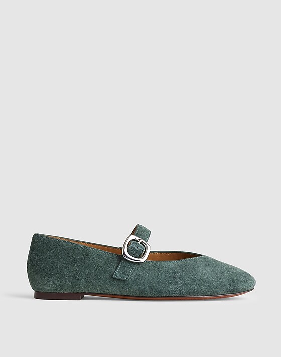 madewell The Remy Mary Jane Flat architect green