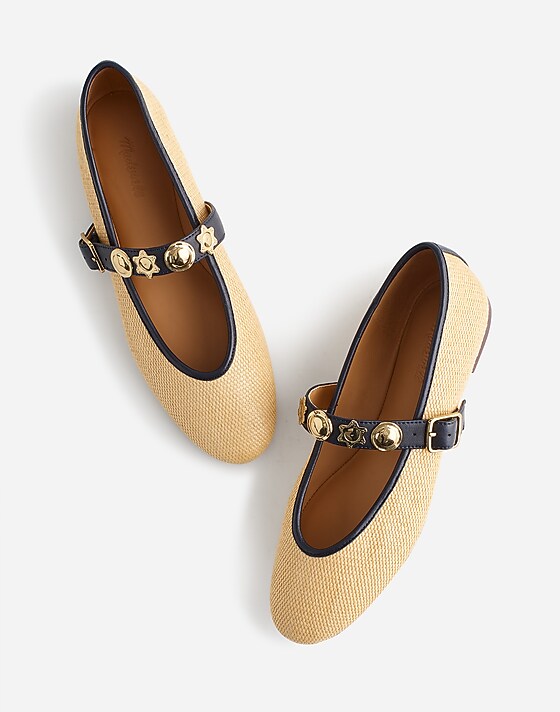 Madewell The Remy Mary Jane Flat Natural Multi