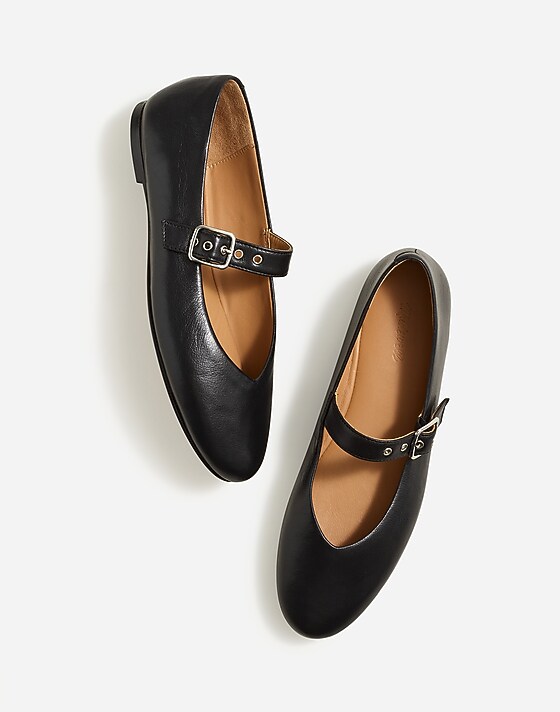 Madewell The Remy Mary Jane Flat True Black