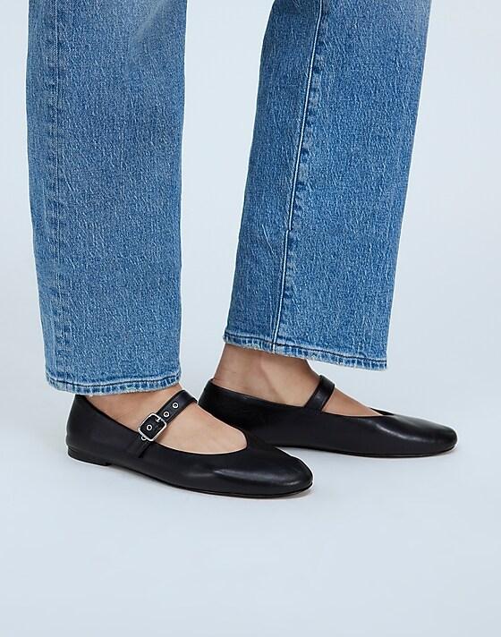 Madewell The Remy Mary Jane Flat True Black
