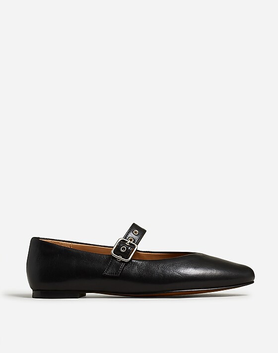 madewell The Remy Mary Jane Flat true black
