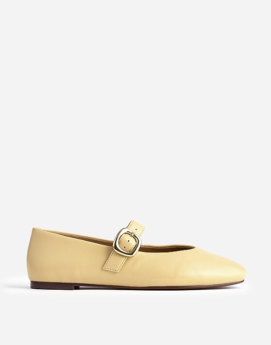madewell The Remy Mary Jane Flat yellow clay