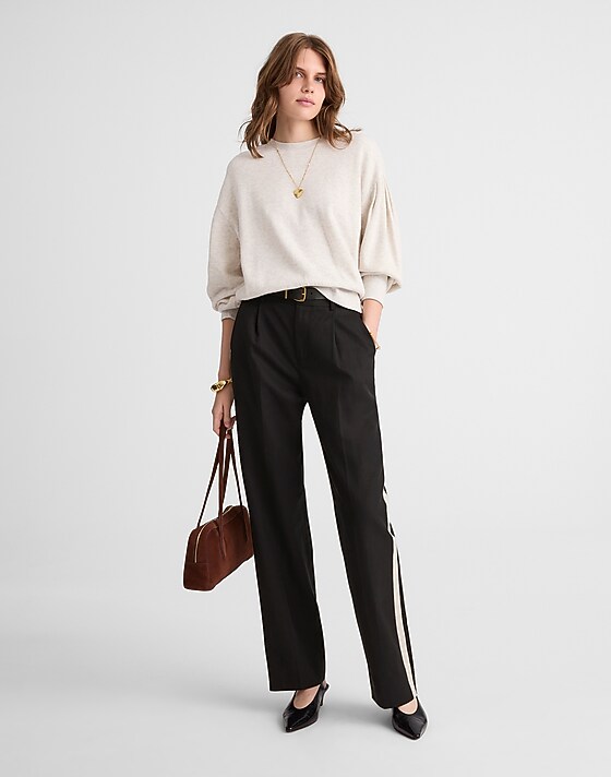 madewell The Signature Trouser Pant jet black