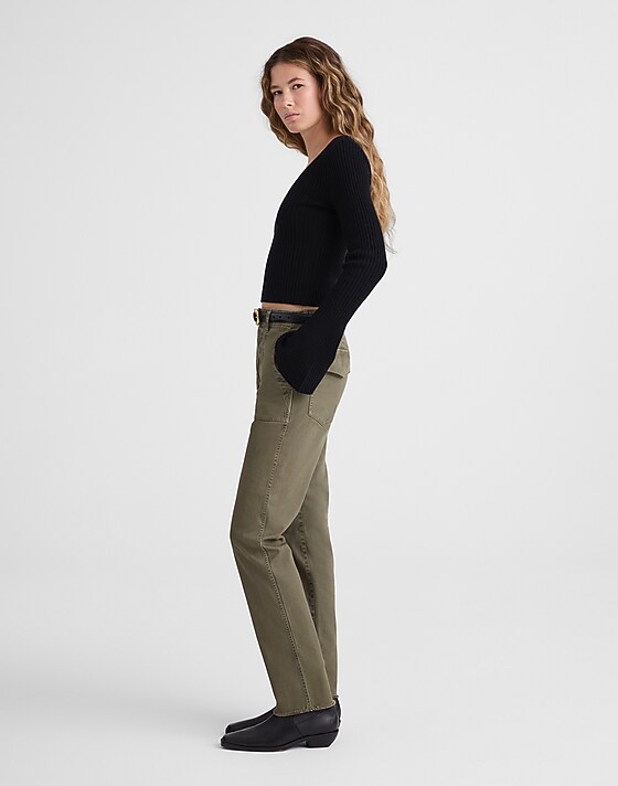Madewell The Slim Straight Utility Pant Faded Ivy