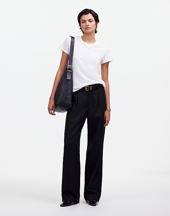 madewell The Slouchy Straight Pant true black
