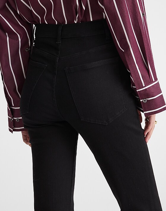 Madewell The Stretch Flare Jean Black Rinse Wash