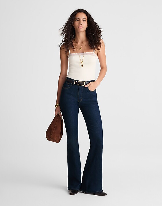 madewell The Stretch Flare Jean rinse wash