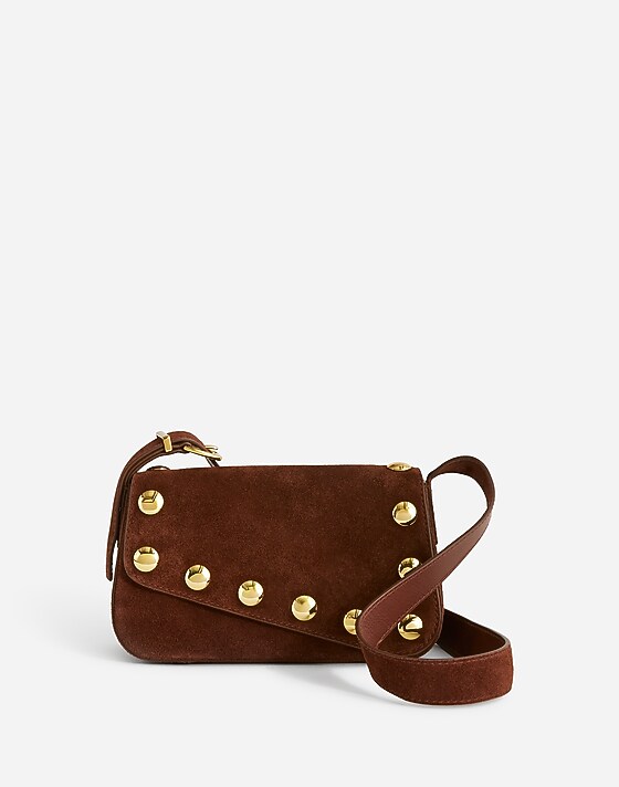 madewell The Studded Crossbody Bag soft mahogany