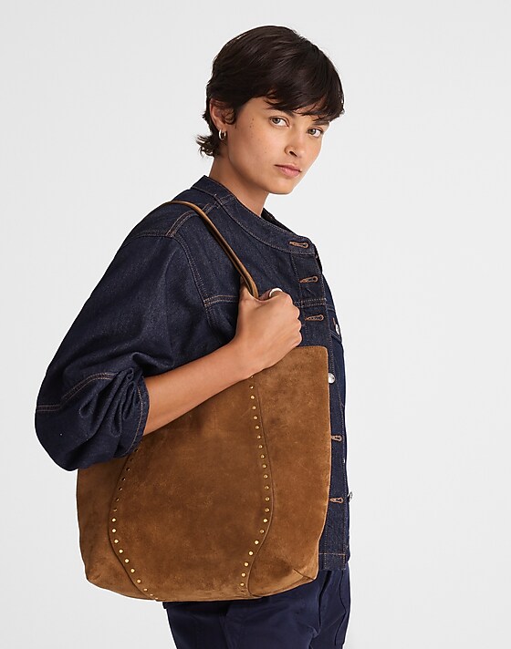 Madewell The Studded Tote Dried Acorn