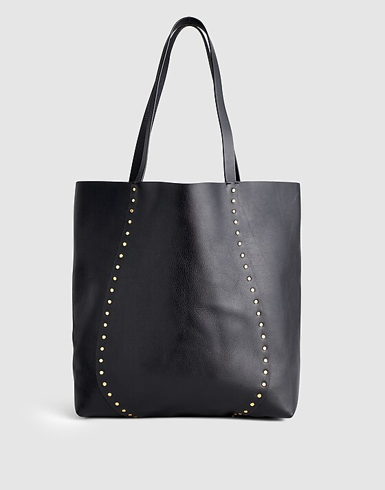 madewell The Studded Tote true black