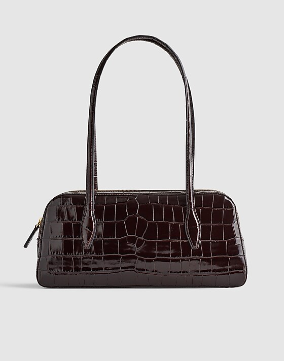 madewell The Top-Zip Shoulder Bag coffee bean