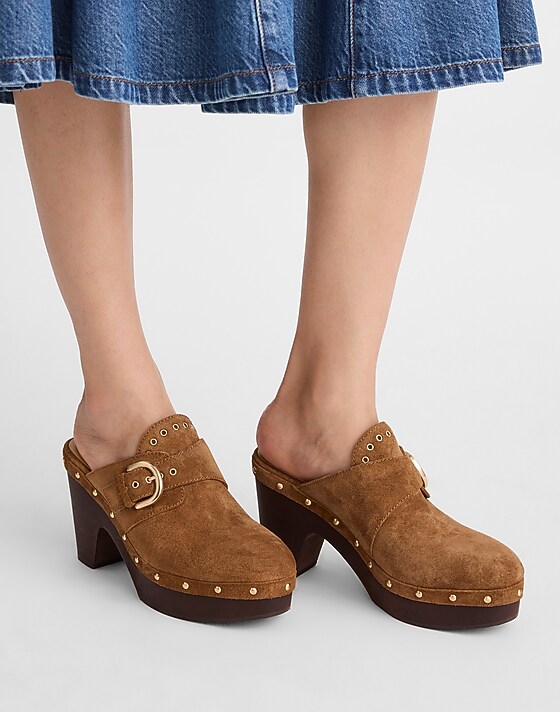 Madewell The Wes Buckle-Strap Clog Dried Acorn
