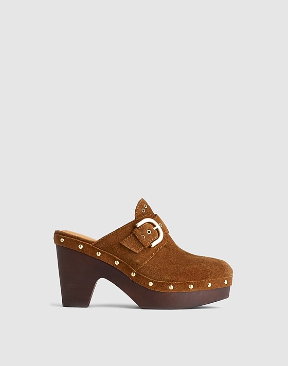 madewell The Wes Buckle-Strap Clog dried acorn