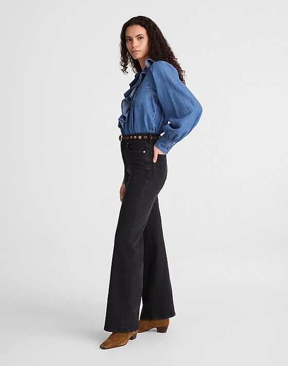 Madewell The Wide-Leg Jean Black Frost