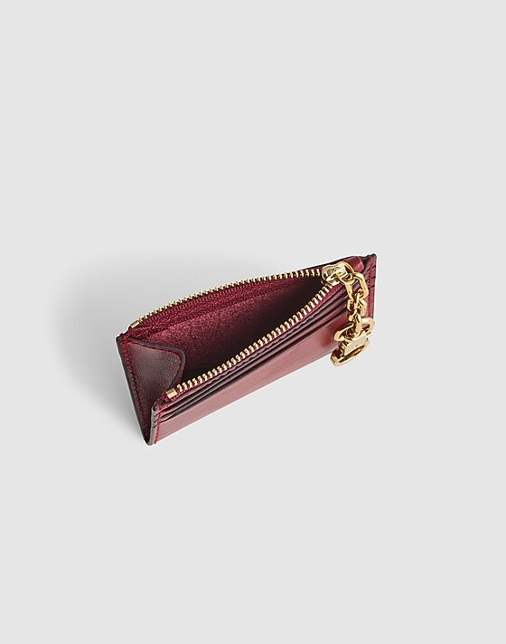 Madewell The Zip Card Case Cabernet