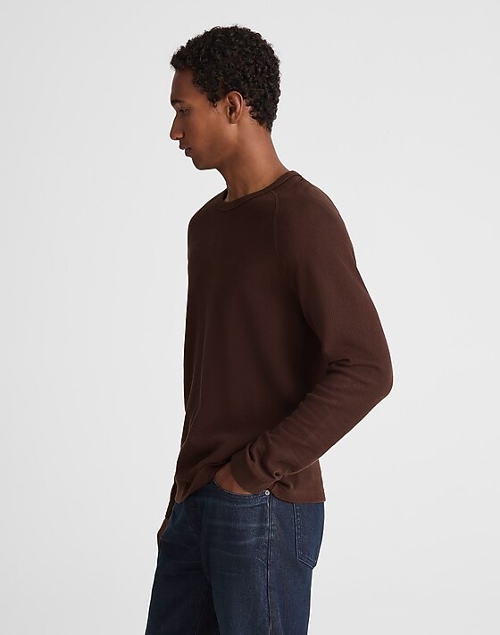 Madewell Thermal Long-Sleeve Tee Coffee Bean