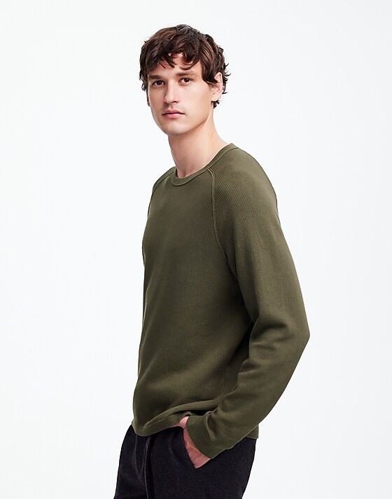 Madewell Thermal Long-Sleeve Tee Dried Olive