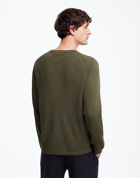 Madewell Thermal Long-Sleeve Tee Dried Olive