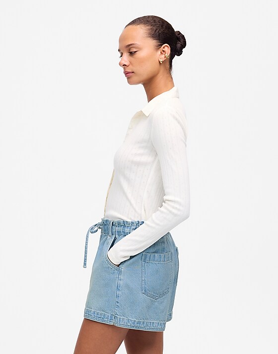 Madewell Tie-Waist Denim Shorts Kelleyville Wash