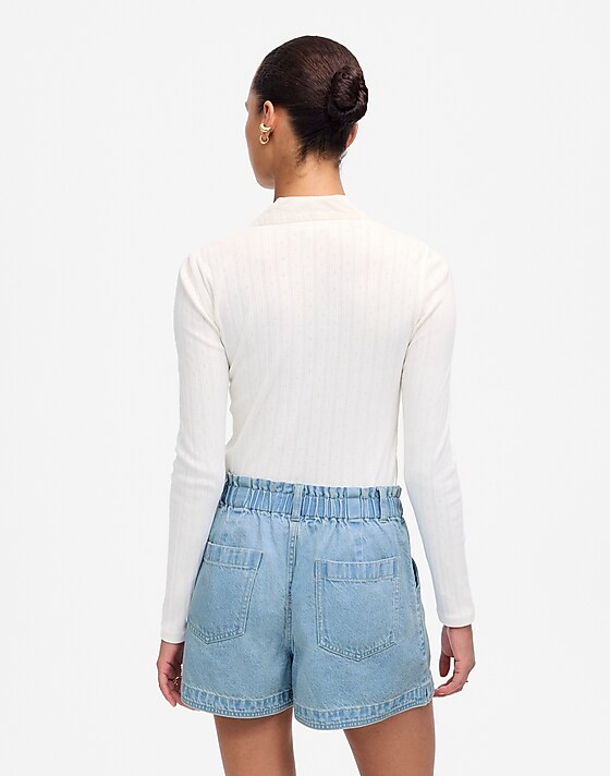 Madewell Tie-Waist Denim Shorts Kelleyville Wash