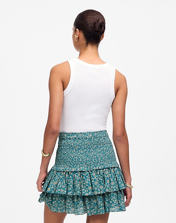 Madewell Tiered Mini Skirt Eloise Ditsy Floral