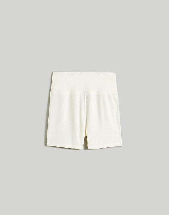 Madewell Towel Terry Biker Shorts Lighthouse