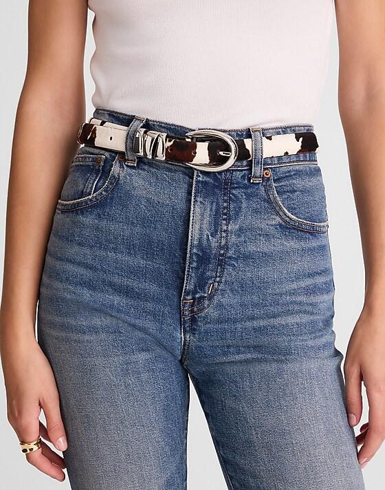 Madewell Triple Metal Keeper Belt Dark Carob Multi