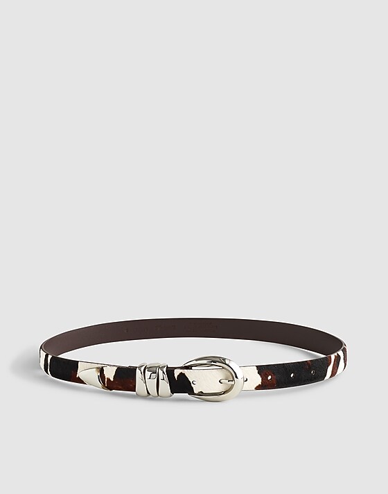 madewell Triple Metal Keeper Belt dark carob multi