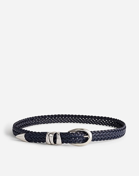 madewell Triple Metal Keeper Belt deep indigo