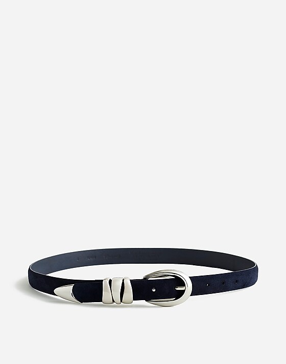 madewell Triple Metal Keeper Belt french navy