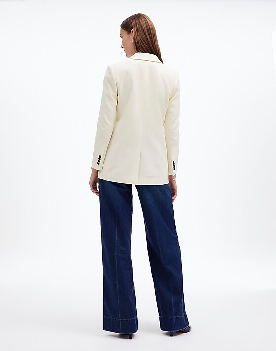 Madewell Tuxedo Blazer Winter White