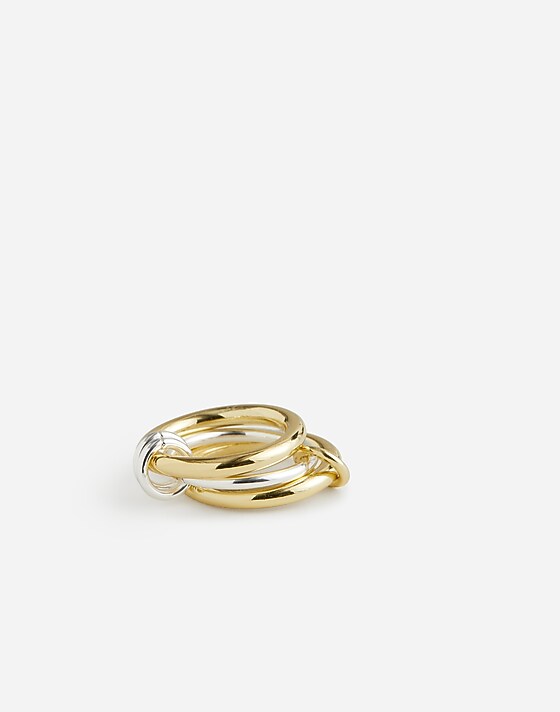 madewell Two-Toned Linked Ring pale gold