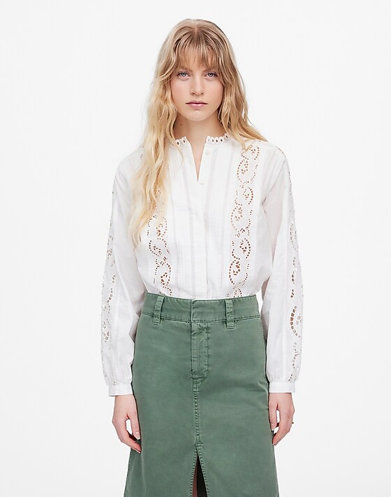 Madewell Utility Midi Skirt Green