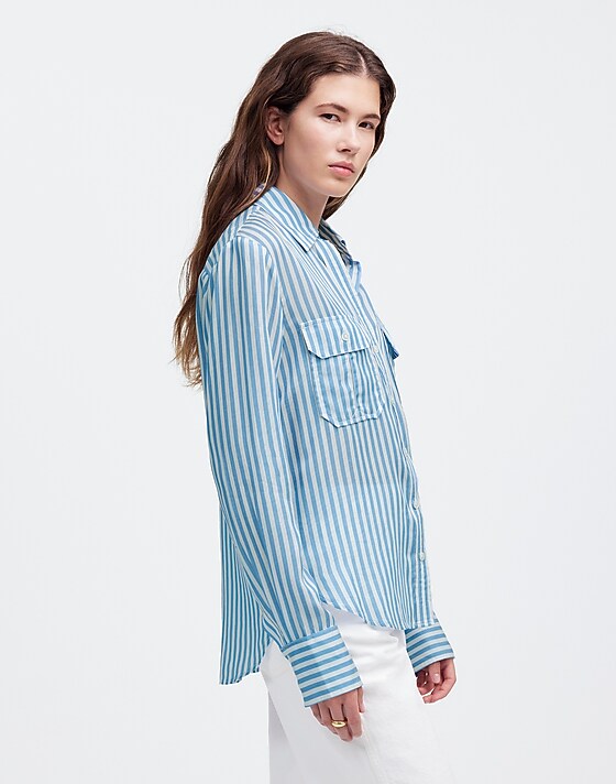 Madewell Utility-Pocket Button-Up Shirt Waterfall