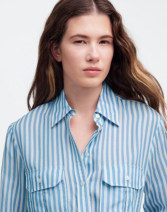 madewell Utility-Pocket Button-Up Shirt waterfall